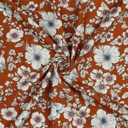 Viscose bloemen - steenrood