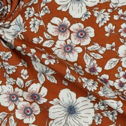 Viscose flowers - stone red