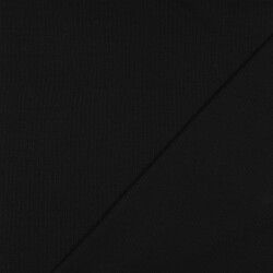 Ripp Strickbündchen Organic - schwarz