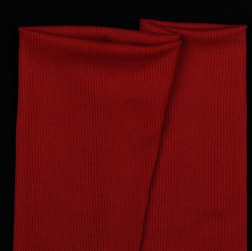 Polsini in maglia a costine Organico - rosso scuro