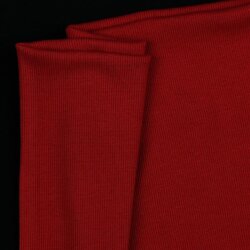 RIB pletené manžety bio - tmavě červená
