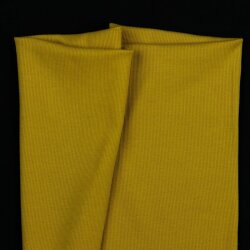 RIB knitted cuffs Organic - mustard