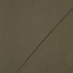 Poignets tricotés RIB Bio - olive foncée