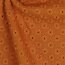 Muslin perforated embroidery small flowers - cinnamon