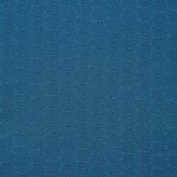 Mussola ricamata - blu indaco