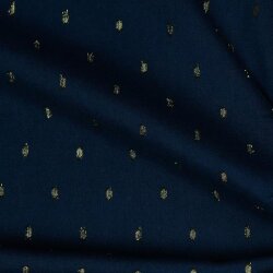 Viscose lurex - donkerblauw