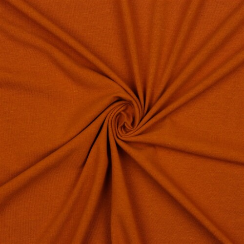 Jersey Baumwoll-Leinen-Mix - cognac