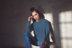 Jersey Baumwoll-Leinen-Mix - hellmint
