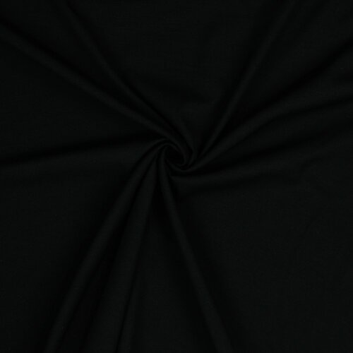 VISCOSE cotton poplin stretch - black