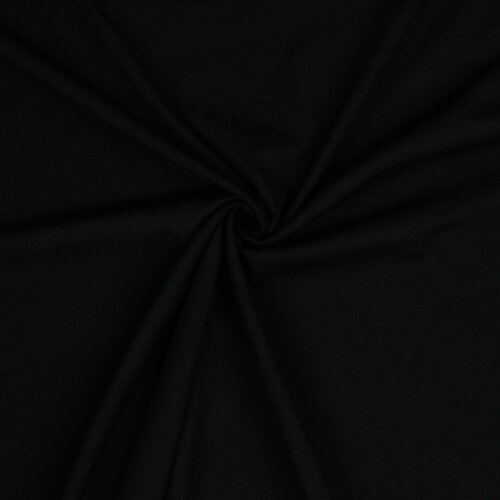 Viskose Popeline Stretch - schwarz