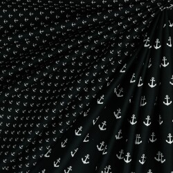 Anclaje de popelina de algodón - negro