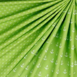 Popeline coton ancre - citron vert