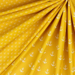 Popeline coton ancre - jaune