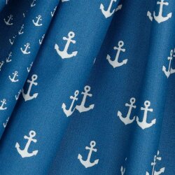 Cotton poplin anchor - blue