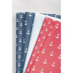 Cotton poplin anchor - white/BLACK