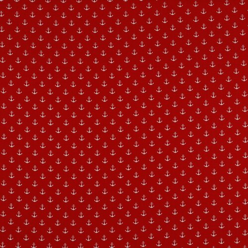 Ancla pequeña de popelín de algodón - rojo