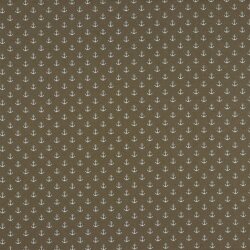 Cotton poplin small anchors - taupe