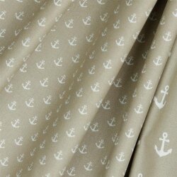 Cotton poplin small anchor - sand