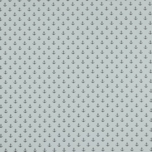 Ancla pequeña de popelina de algodón - blanco/GRIS