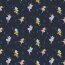 Popeline di cotone organico MAGICAL NIGHT - blu scuro