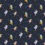 Popeline di cotone organico MAGICAL NIGHT - blu scuro
