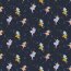 Organic cotton poplin MAGICAL NIGHT - dark blue