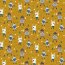 Cotton poplin animal pirates - ochre