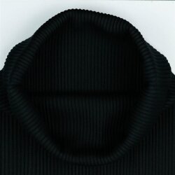 HEAVY RIB knitted cuffs - black