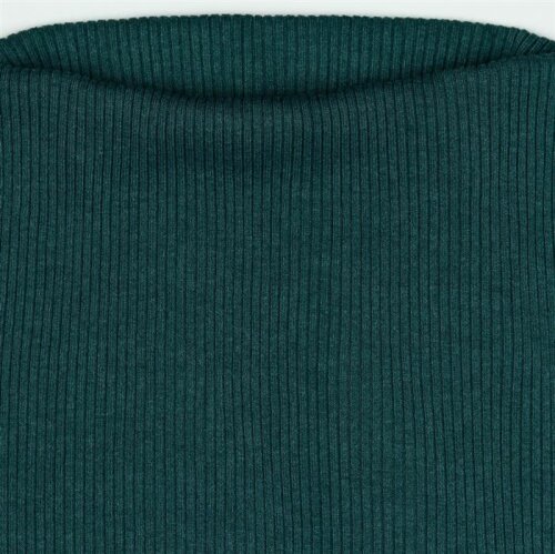 HEAVY RIB knitted cuffs - dark green mottled