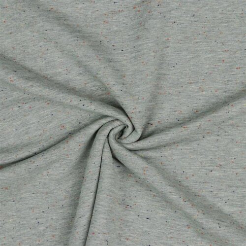 Felpa coccolosa macchioline colorate - grigio chiaro screziato