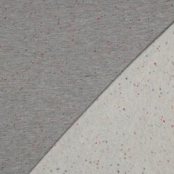 Cuddly sweatshirt colorful speckles - light gray mottled