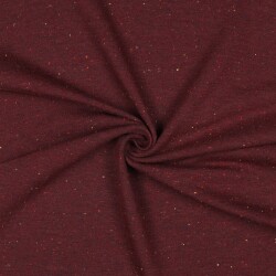 Cuddly sweatshirt colorful speckles - dark burgundy mottled
