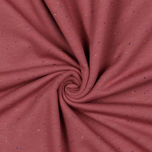 Plyšová mikina barevné skvrny - perleťově růžová