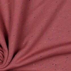 Plyšová mikina barevné skvrny - perleťově růžová