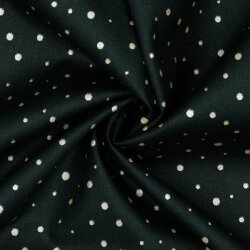 Cotton poplin glitter dots - black