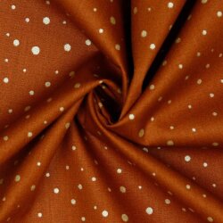 Cotton poplin glitter dots - light rust