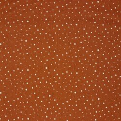 Cotton poplin glitter dots - light rust