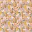 Cotton poplin brushed flowers - peach