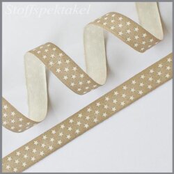 Baumwollband kleine Sterne beige