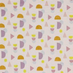 Muslin Organic Geometric Shapes - Light Pink