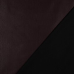 Kunstleder Metallik-Glanz Soft Stretch - dunkel weinrot