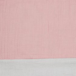 Organic Double Sided Muslin - Old Pink/Light Grey