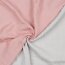 Organic Double Sided Muslin - Old Pink/Light Grey