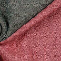 Organic Double Sided Muslin - Dark Grey/Mauve