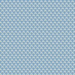 Cotton poplin FANTASY flowers - baby blue