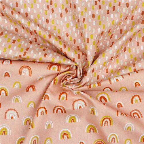 RAINBOW cotton poplin - dusky pink