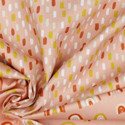 RAINBOW cotton poplin - dusky pink