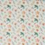 Cotton poplin digital autumn flowers - white