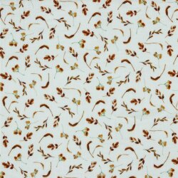 Muslin Digital Leaves - White