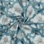 Canvas Digital Flowers - tint blauw